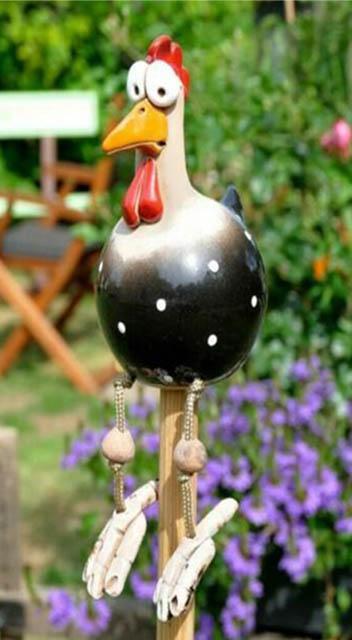 Handmade Chicken Art Resin Garden Decoration