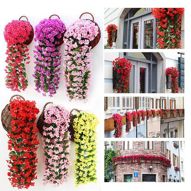 Vivid Artificial Hanging Orchid Bunch(2pcs)