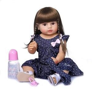Lovely Dot Dress Girl 22 Inch Lifelike Silicone Full Body Doll