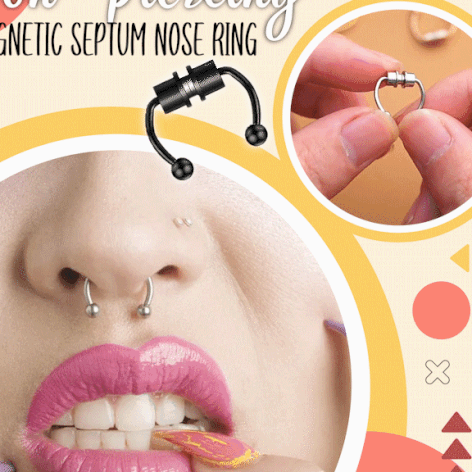 Non-Piercing Magnetic Septum Nose Ring（2 Pcs/Pair）