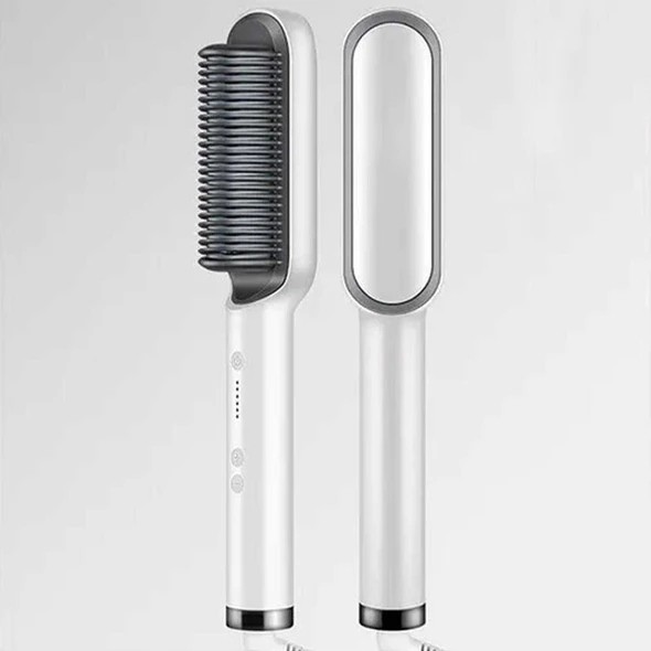 Hair Curler And Straightener Brush