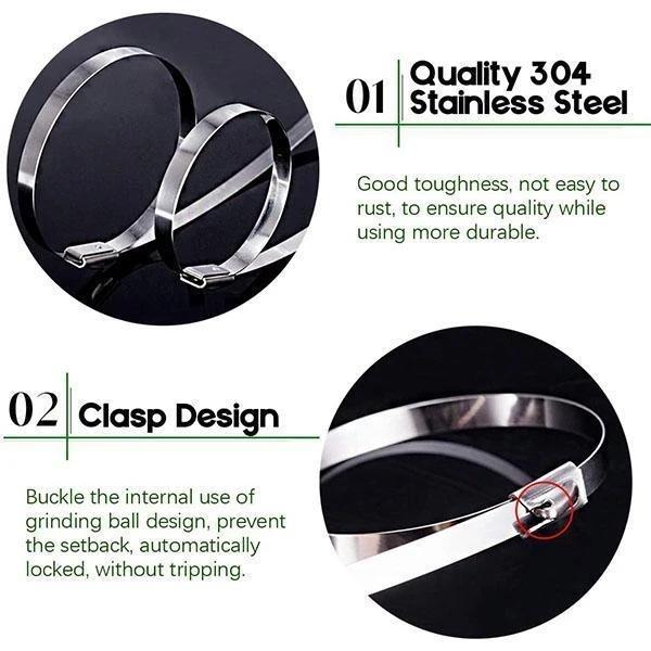 Stainless steel cable tie (100 PCS)
