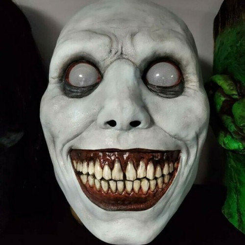 Creepy Halloween Smiling Demon Face