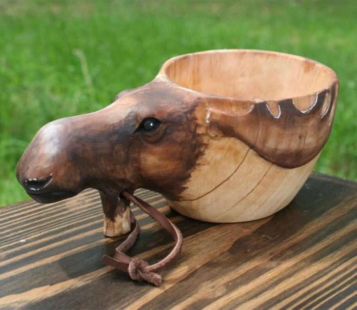 Kuksa Hand Carved Wooden Mug