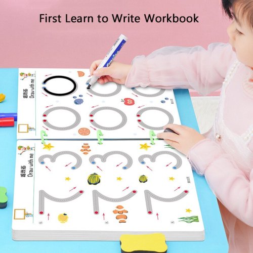 😍Magical Tracing Workbook 🔥Free Reusable Pen and Eraser🔥