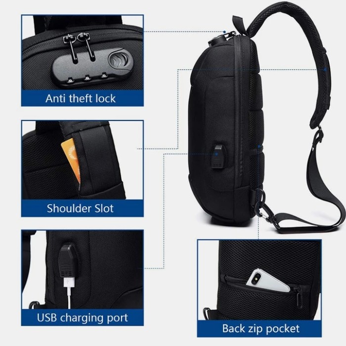 Anti-theft Waterproof Solid Crossbody Bag