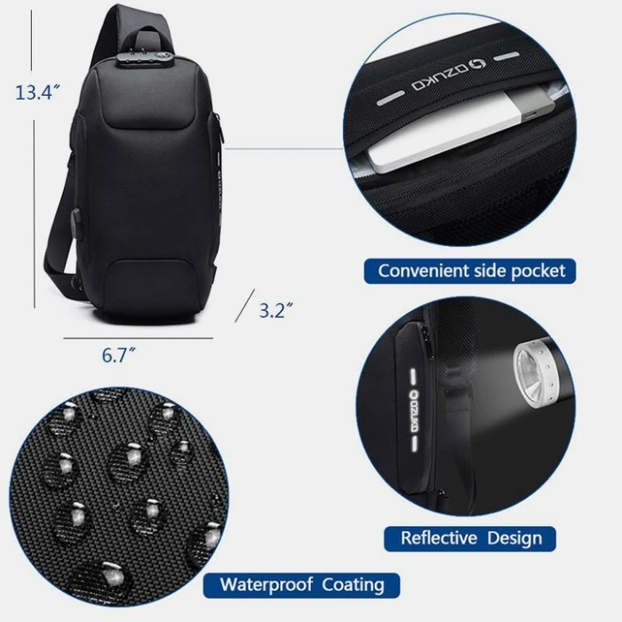 Anti-theft Waterproof Solid Crossbody Bag