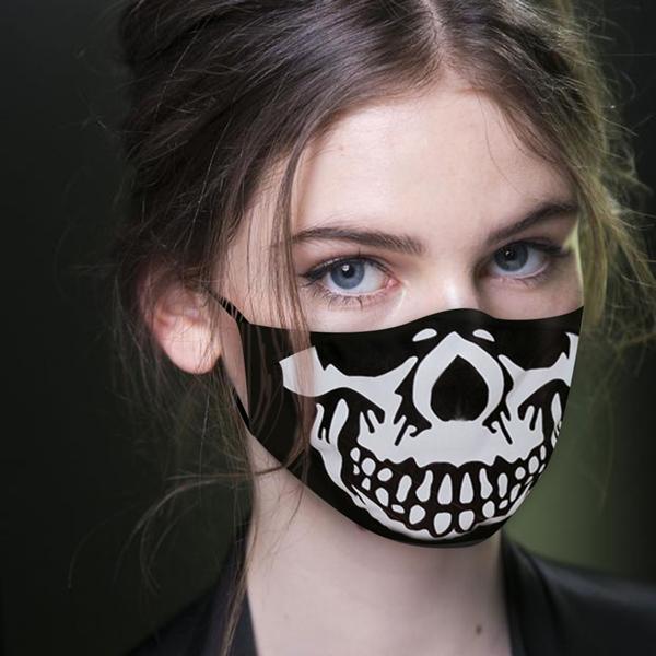 Halloween Style Printed Cloth Mask Accessories