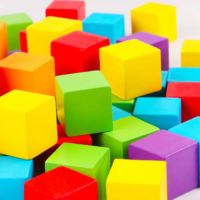 Colorful cube blocks