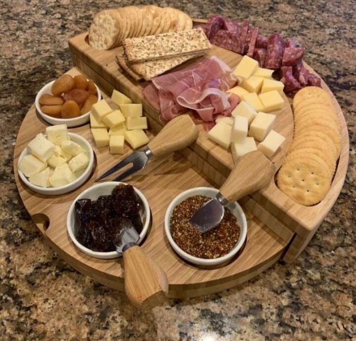Compact Swivel Cheese Tapas Board