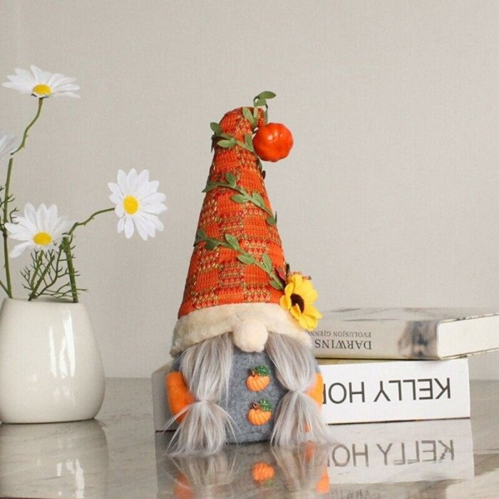🎃 Lovely Pumpkin Fall Gnome for Halloween & Christmas 🎄