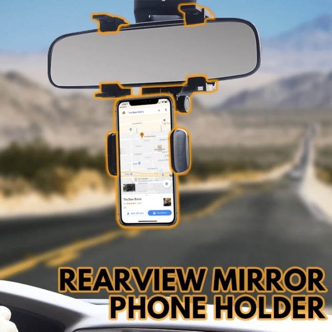 Universal 360° Car Rearview Mirror Mount Phone Holder