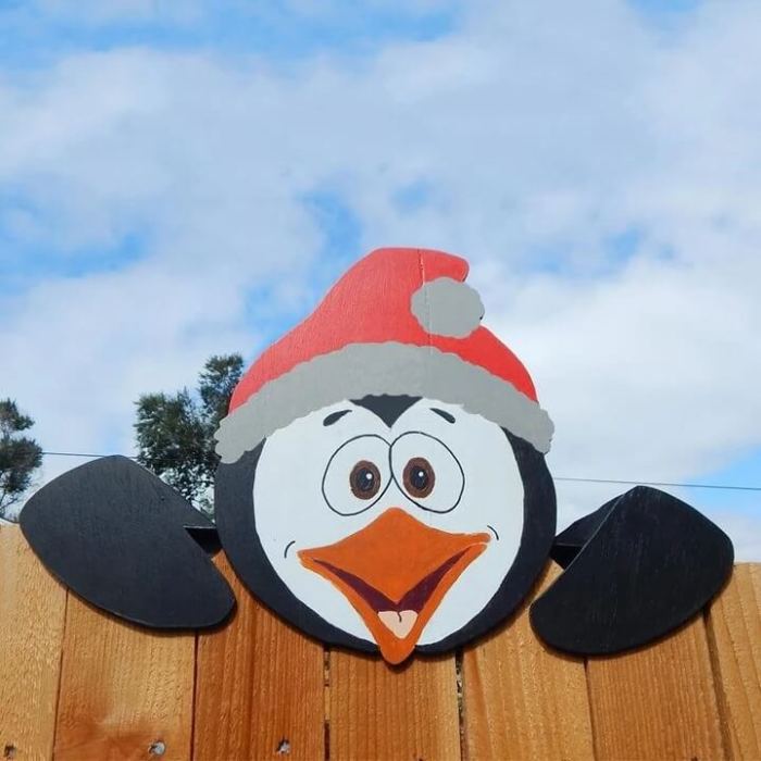 Christmas Themed Fence Decoration
