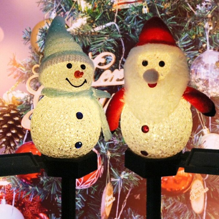 Special 50% OFF--Waterproof solar snowman lamp