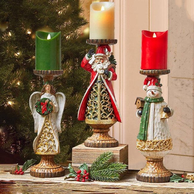 Unique holiday candlestick, home decoration
