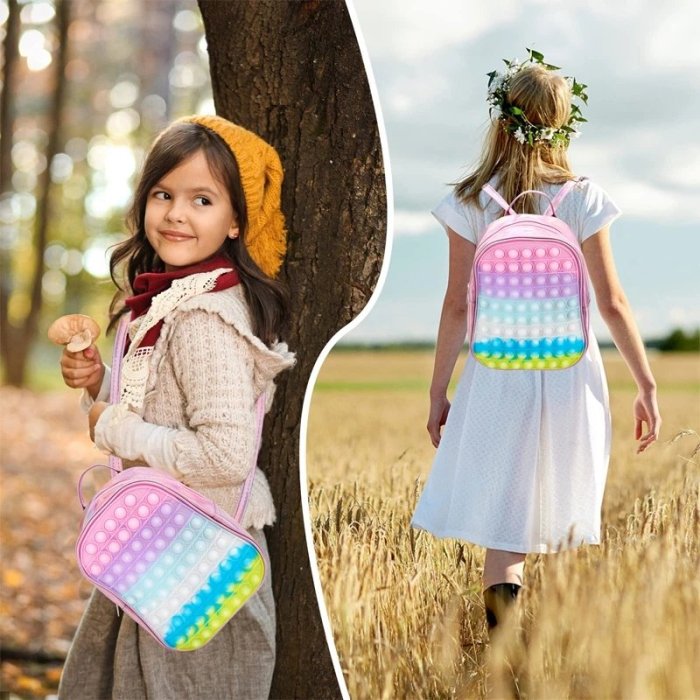 Push Bubble Sensory Fidget Backpack for Kids