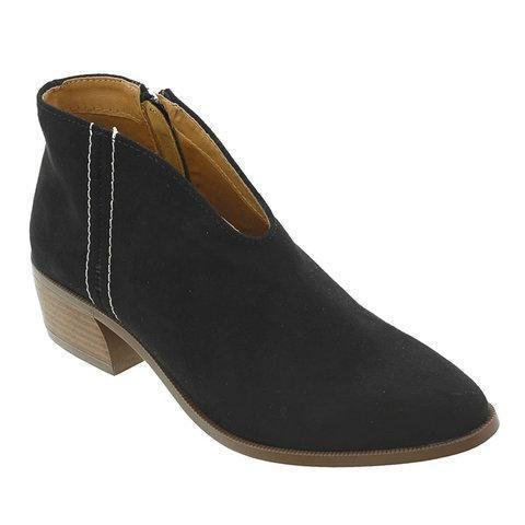 Women Deep V Sexy Booties Casual Comfort Zipper Shoes -loafers