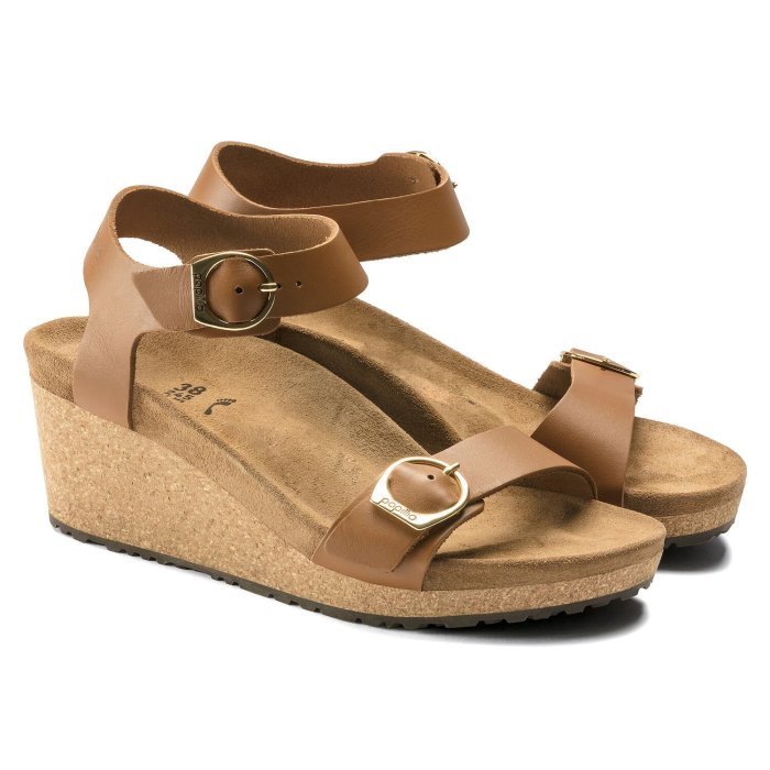 Women'S Comfort Buckle Leather Wedge Shoes -san