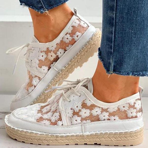 Women's Retro Mesh Flat Casual Shoes -loafers