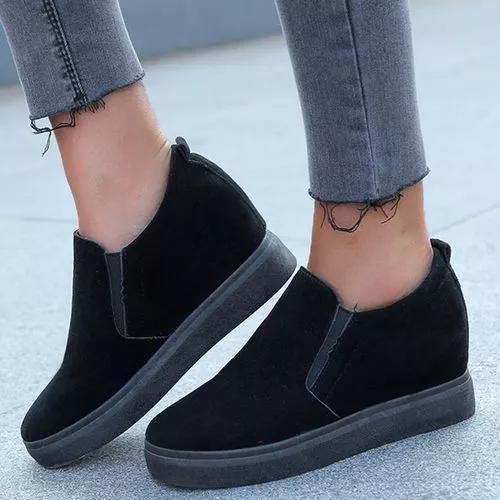 Women's Low Top Cloth Flat Heel Shoes -loafers
