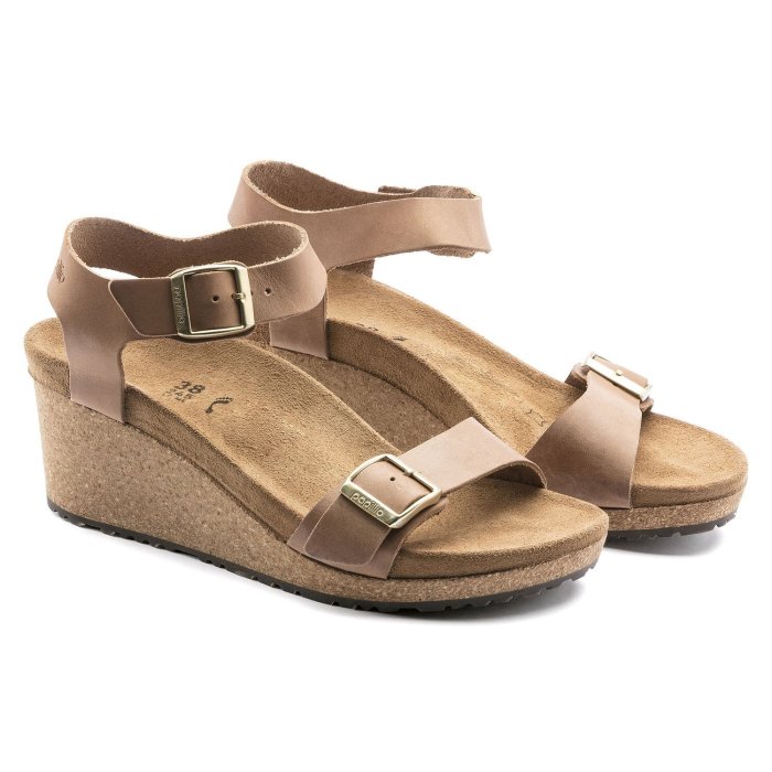 Women'S Comfort Buckle Leather Wedge Shoes -san
