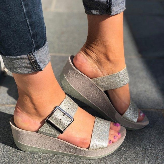 Women Ladies Slip On Sandal Shoes -san