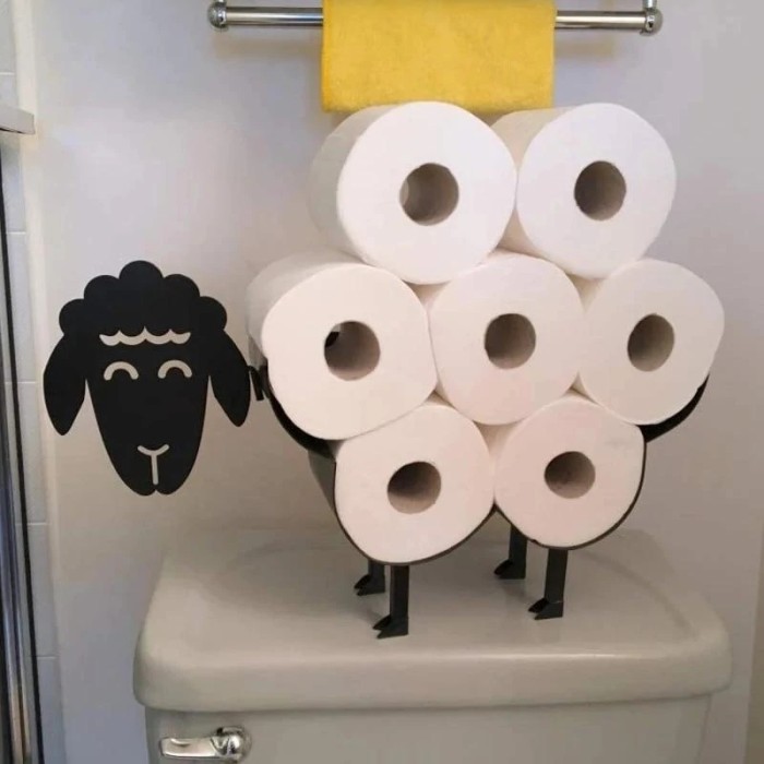 Modern Visions Black Sheep Toilet Paper Holder