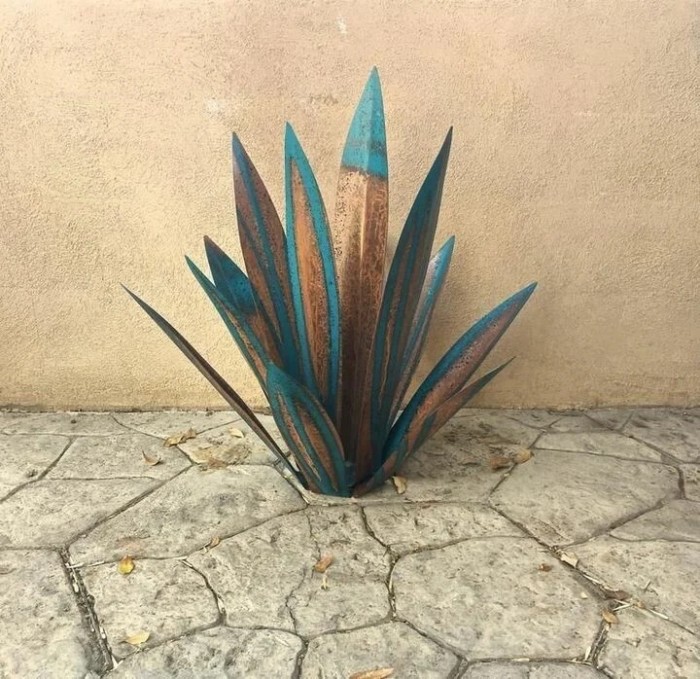 Blue Tequila,Rustic,Sculpture,l Art,Garden Art