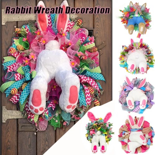 🐰 Easter bunny wreath for the front door. 💐