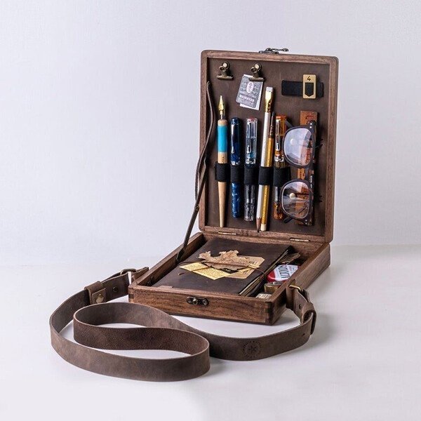 SPRING SALE 50% OFF - Writers Messenger Wood Box A5