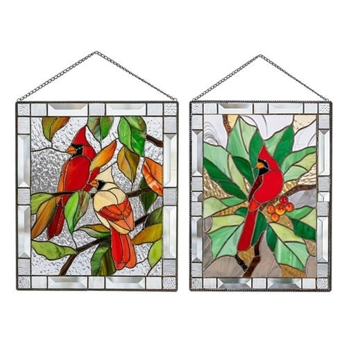 【🐦New Year Limited Sale-50% OFF】🐤Cardinal stained glass window panel | Memorial gift