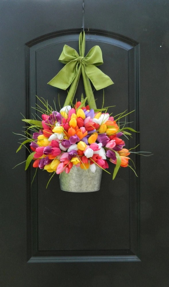 💐Bright Spring Tulip Wreath