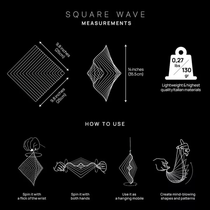 SQUARE WAVE METALLIC - Stress Reliefer【BUY 2 FREE SHIPPING】