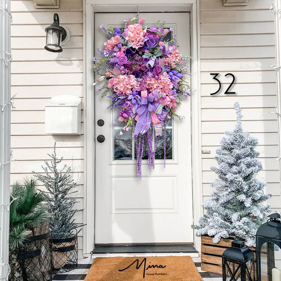 💖Last day discount!!💖Happy Mother’s Day Garden Wreath-Mother’s Day Hydrangea Floral Wreath
