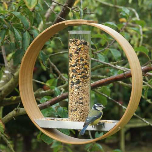 Hanging bird feeders