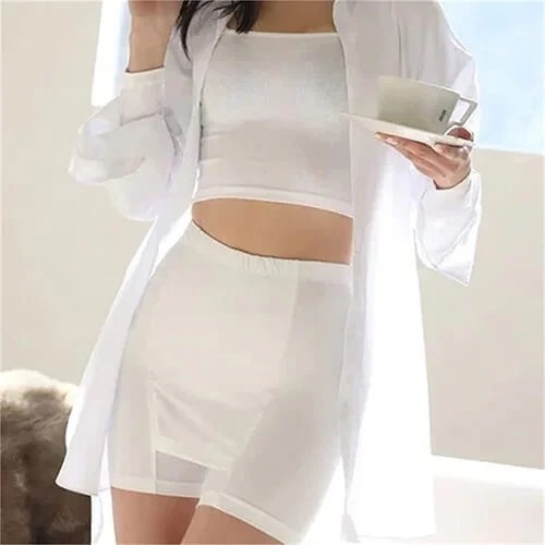 🔥Hot Sale🔥Double-layer Front Crotch Ice Silk Safety Shorts