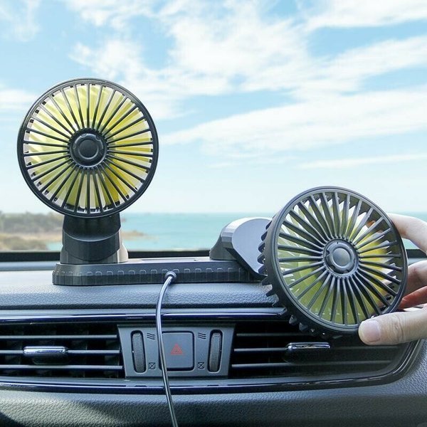 [PROMO 30% OFF] Double Cooling Car Fan