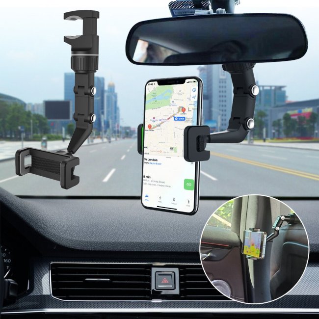 💖2022 Father's Day Promotion- 40% OFF🌹Multifunctional Rearview Mirror Phone Holder