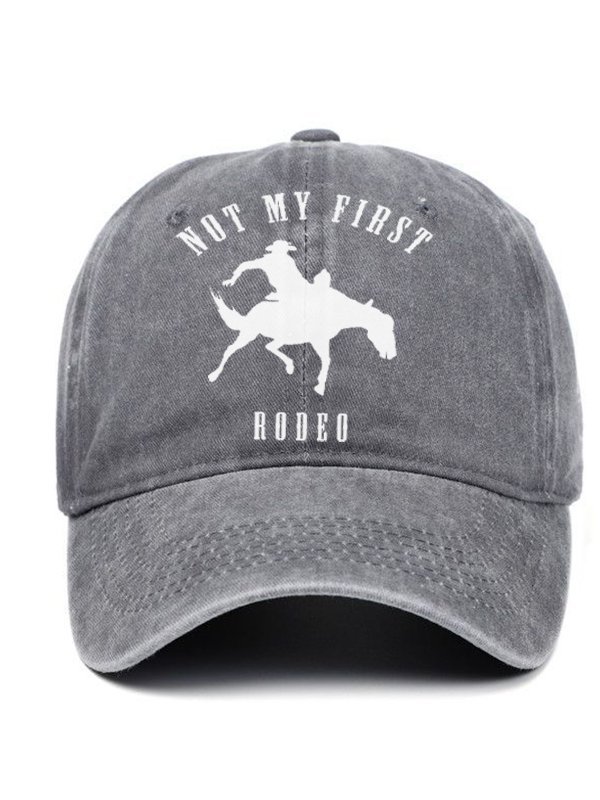 Retro Not My Frist Rodeo Print Baseball Cap