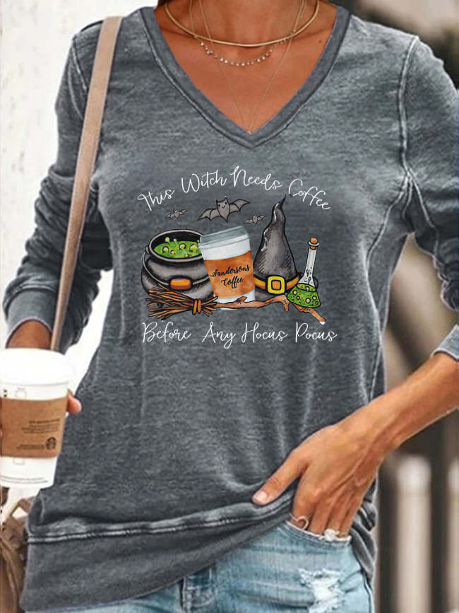 Funny Halloween Print Sweatshirt