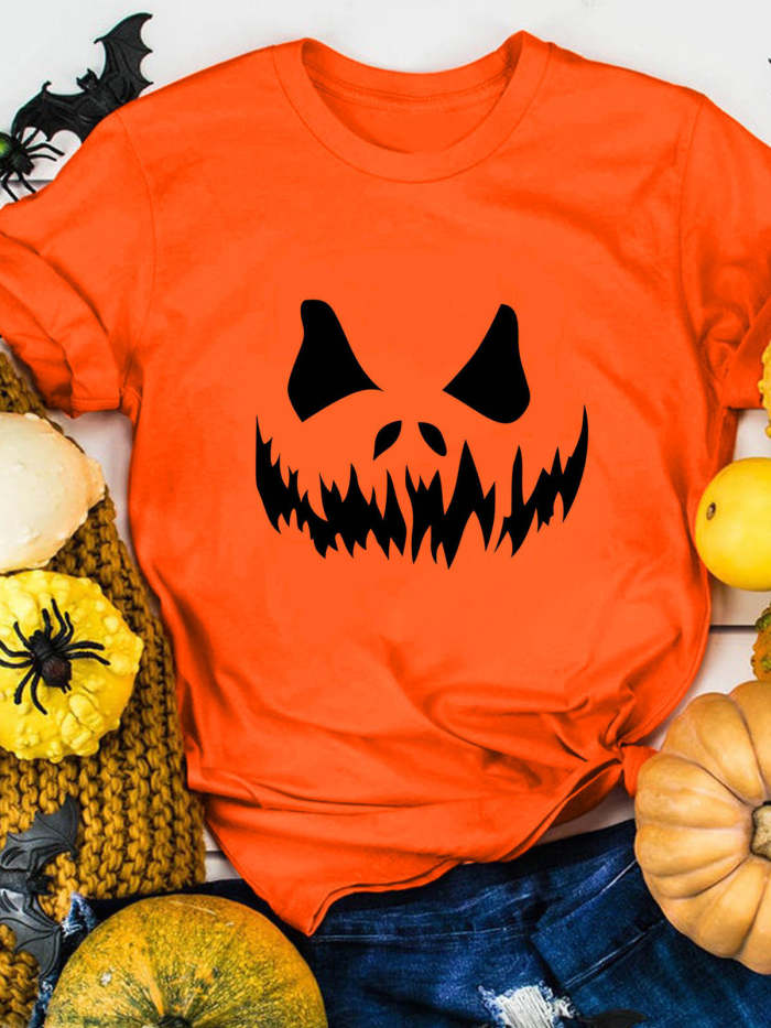 Funny Halloween Print Casual T-Shirt