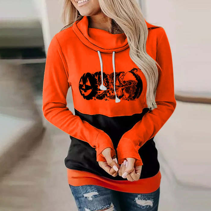 Halloween Pumpkin Color Matching Sweatshirt