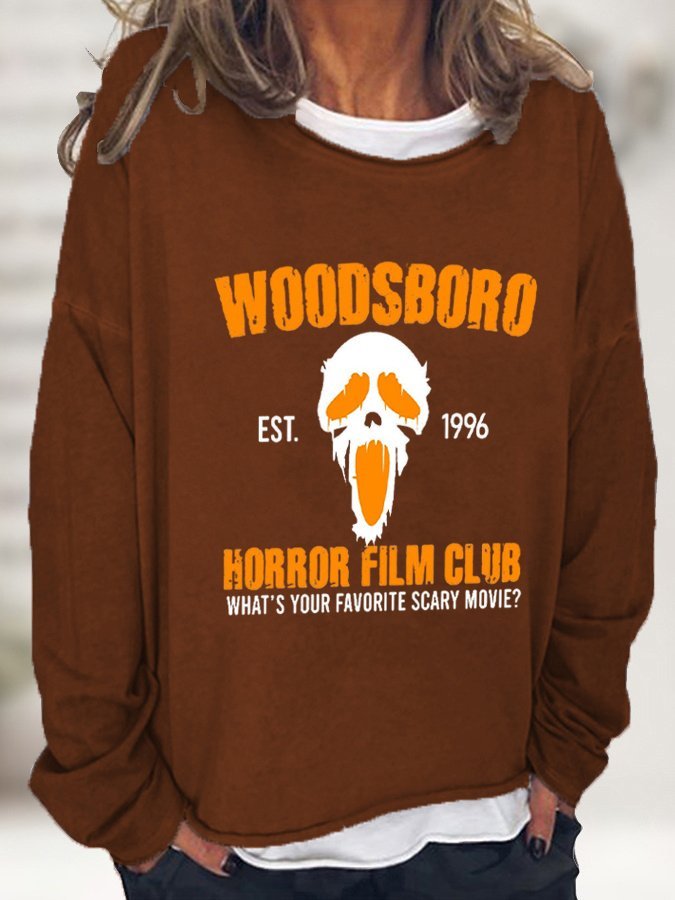 Women's Woodsboro Horror Film Club Long Sleeve T-Shirt