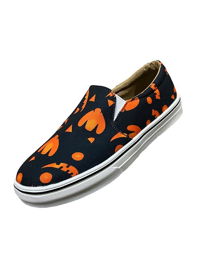 Women's Halloween Smiley Print casual shoes