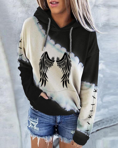 Angel Wings Hoodie Long Sleeve Sweatshirt