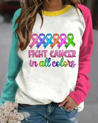 Breast Cancer Print Sweatshirt
