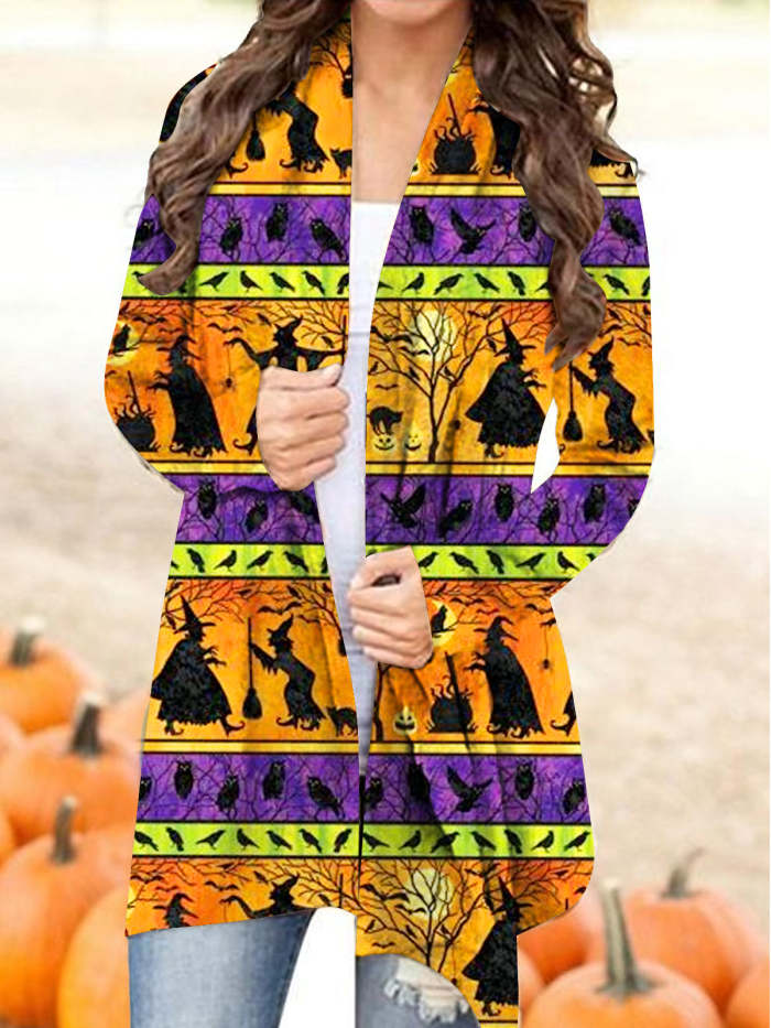 Halloween Witch Casual Cardigan