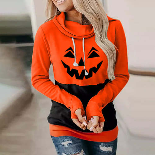 Halloween Pumpkin Color Matching Sweatshirt