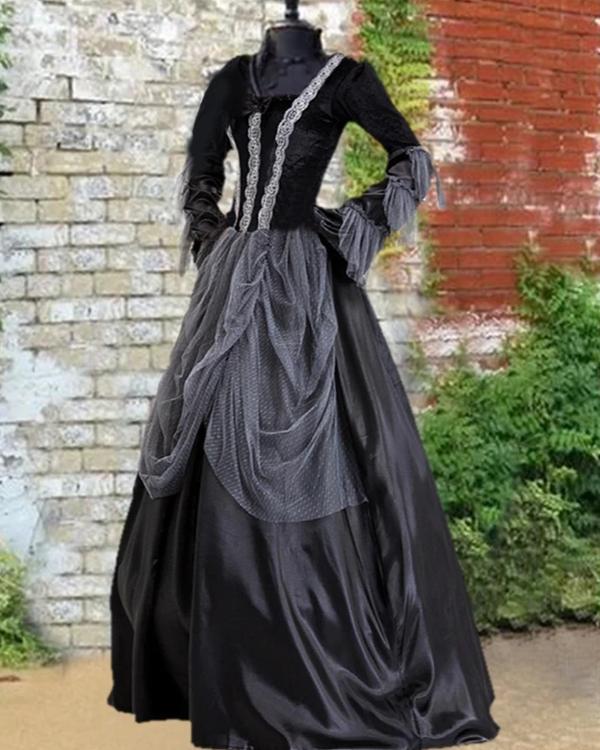 Halloween Vampire Witch Retro Palace Dress