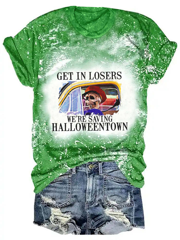 Get In Losers We're Saving Halloweentown  Tie Dye Shirt
